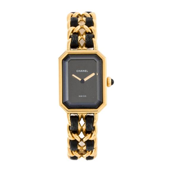 Chanel Gold-tone Black Leather Première Rock Watch - Picture 3 of 3